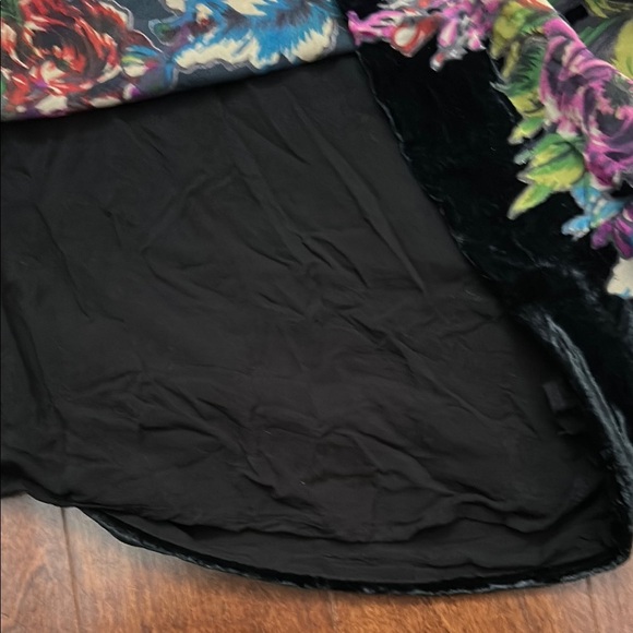 Free People Misha Burnout Black Velvet Mini Dress, Boho Witchy Floral, Size Sm - Picture 11 of 16